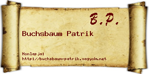 Buchsbaum Patrik névjegykártya