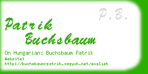 patrik buchsbaum business card